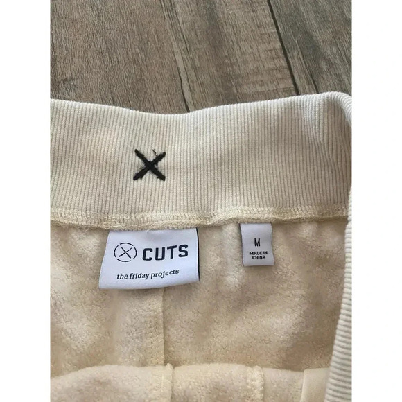 Cuts The Friday Project Women's Cream Pull-On Joggers Pants Size Medium - Picture 2 of 5